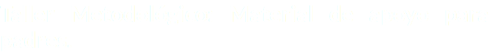Taller Metodológico: Material de apoyo para padres.